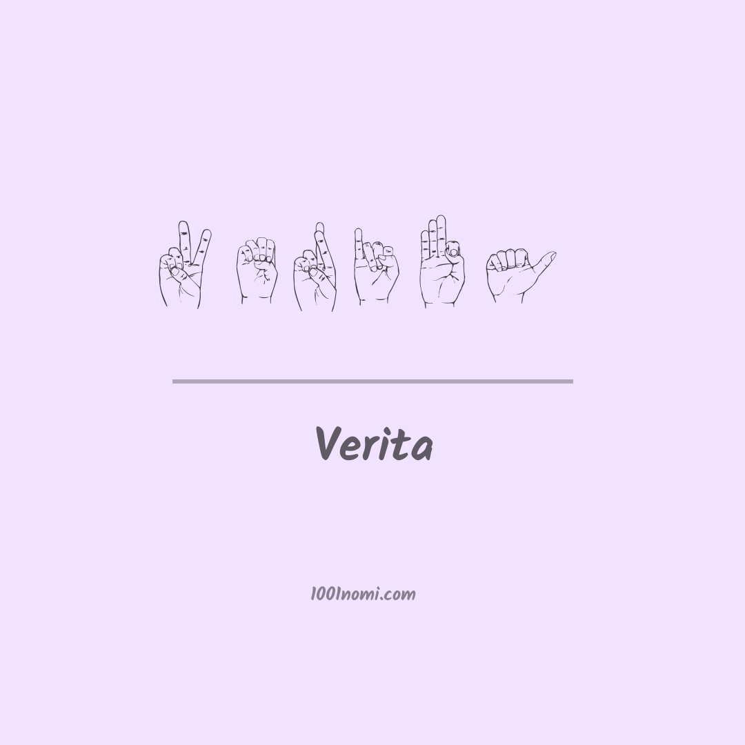 Verita nella lingua dei segni Verita nella lingua dei segni