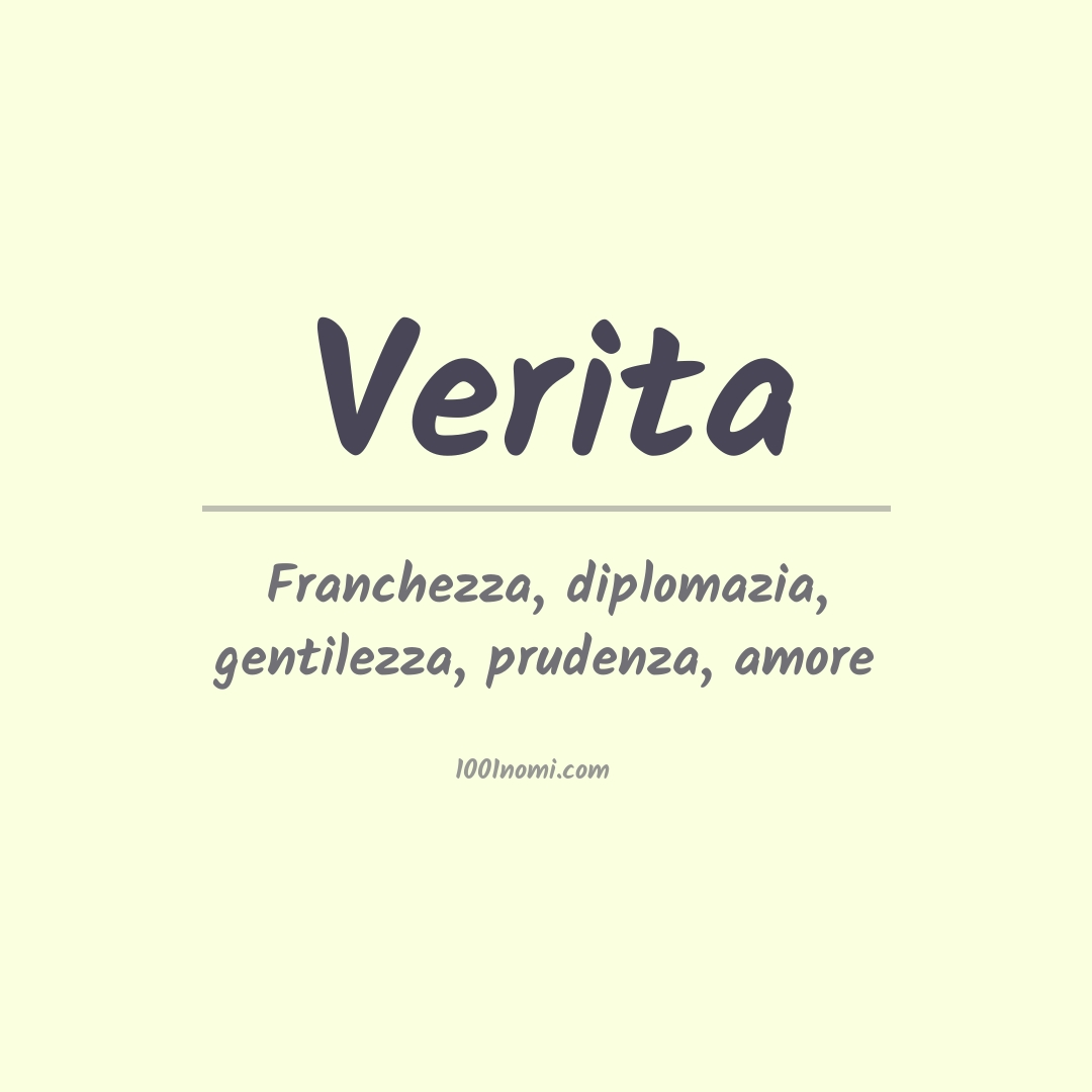 Significato del nome Verita Significato del nome Verita