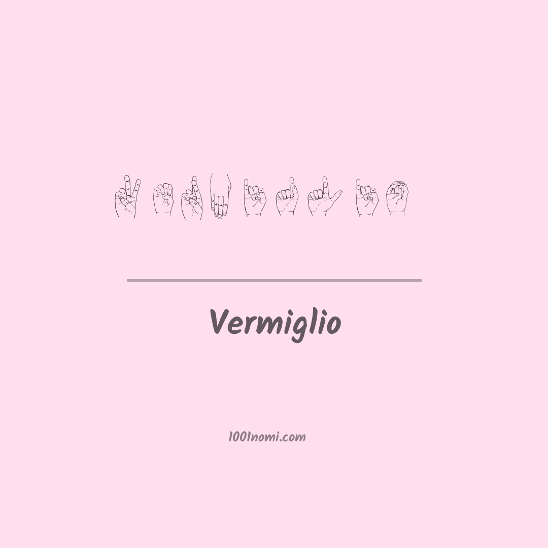 Vermiglio nella lingua dei segni Vermiglio nella lingua dei segni