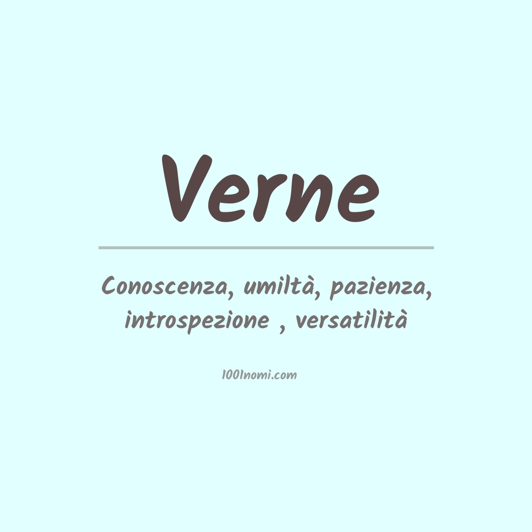 Significato del nome Verne