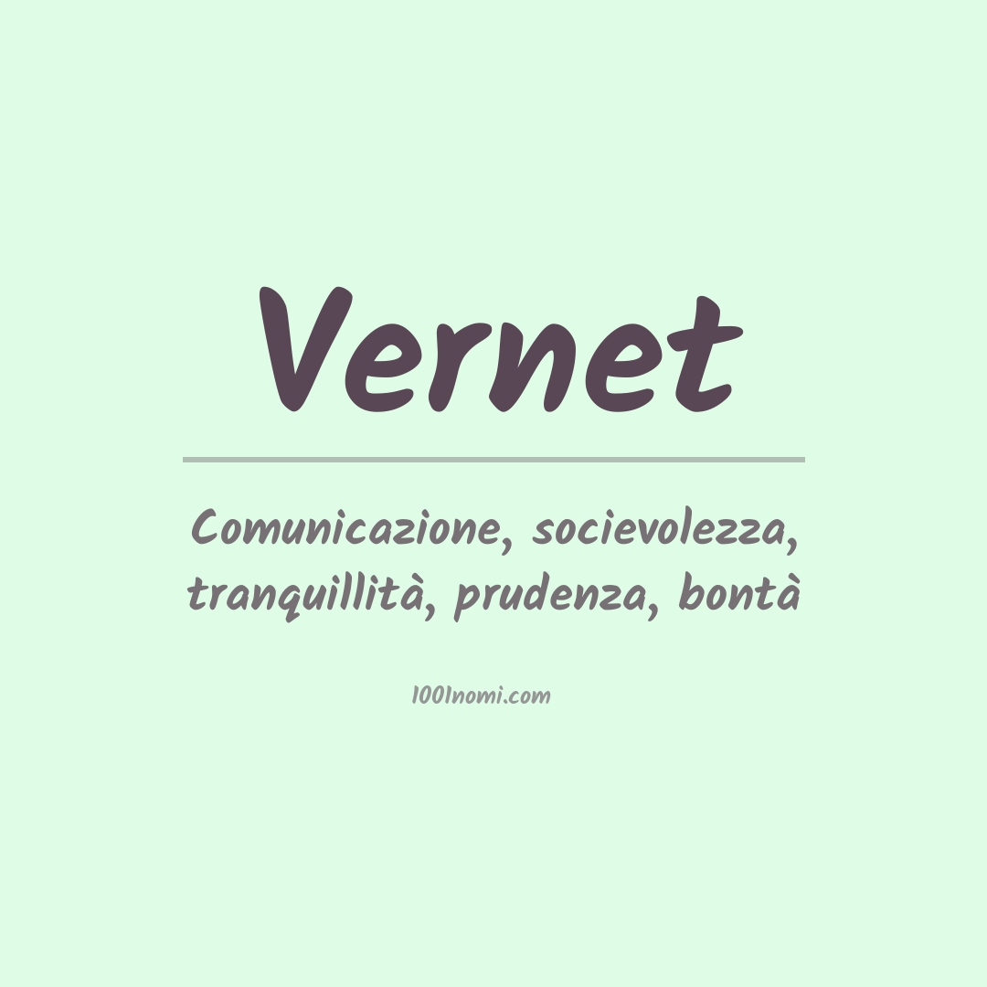 Significato del nome Vernet