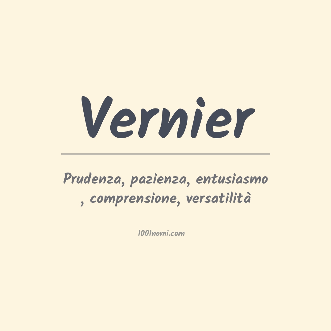 Significato del nome Vernier