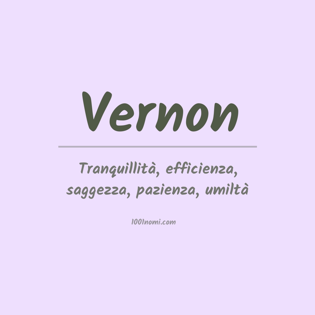 Significato del nome Vernon