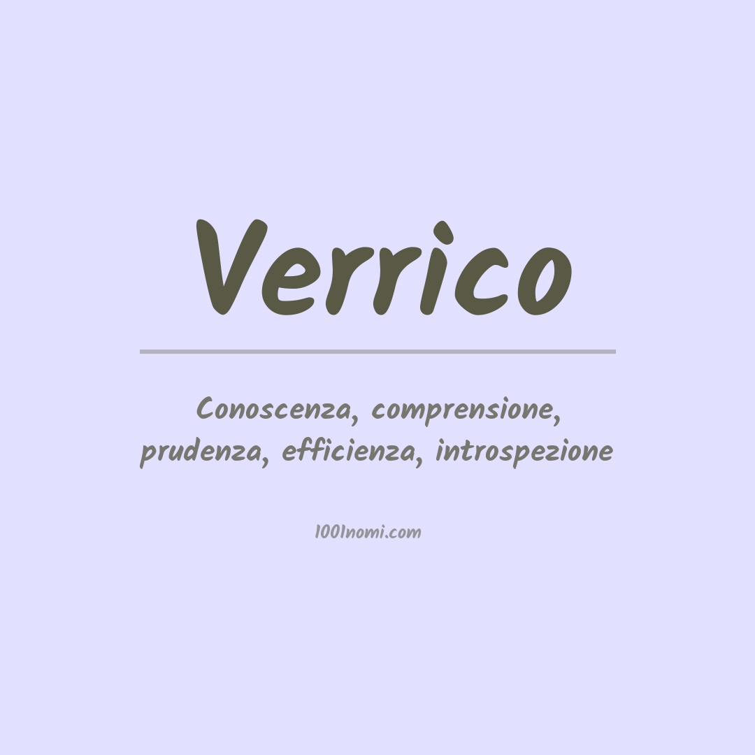 Significato del nome Verrico