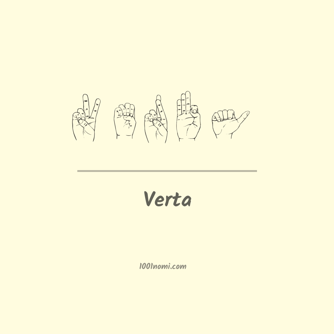Verta nella lingua dei segni