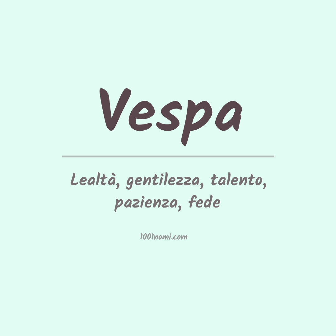 Significato del nome Vespa