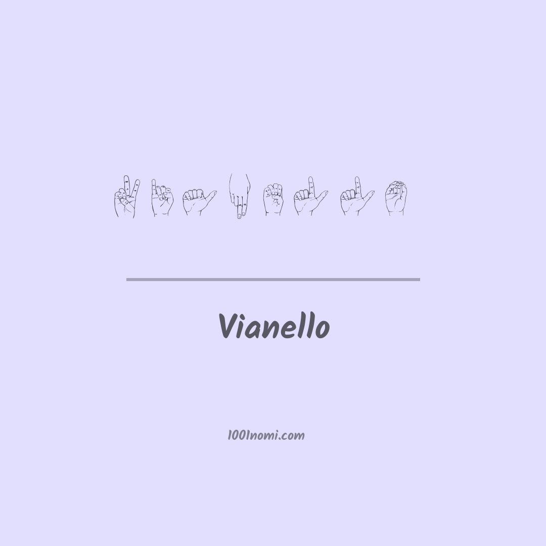Vianello nella lingua dei segni Vianello nella lingua dei segni