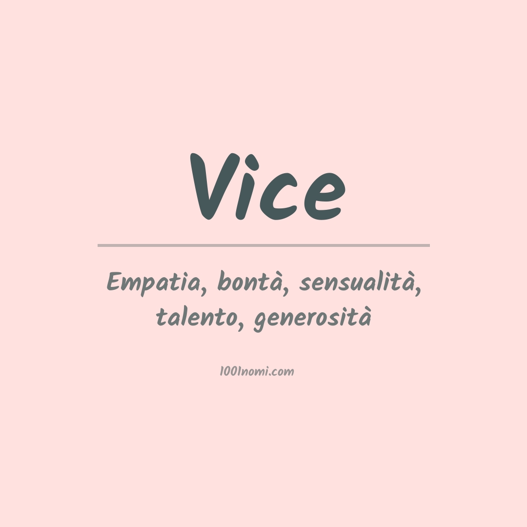 Significato del nome Vice