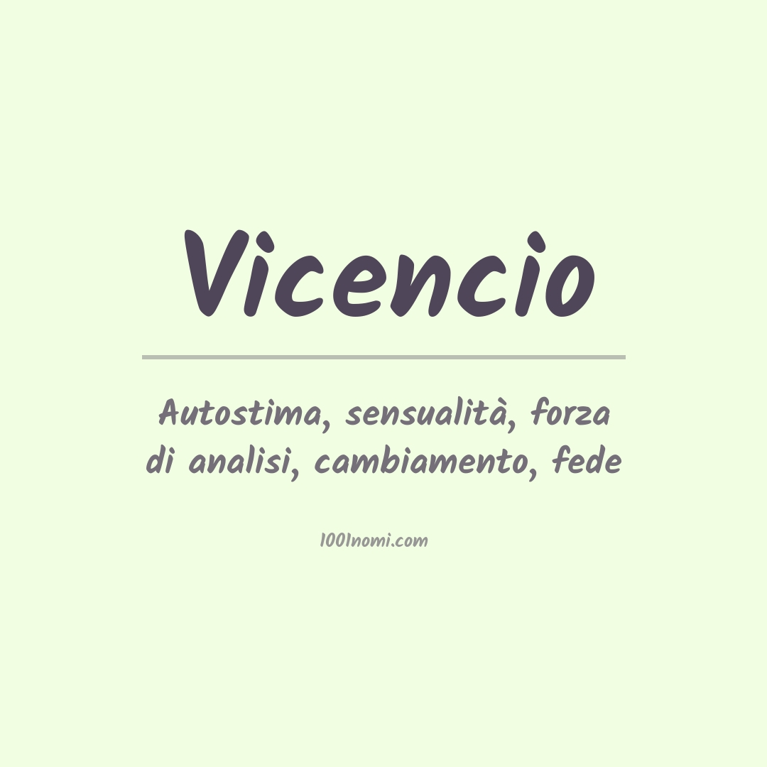 Significato del nome Vicencio