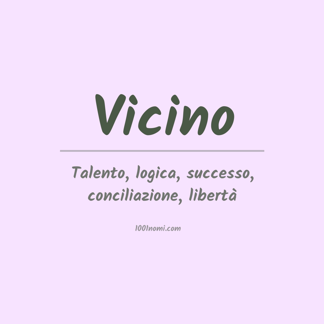 Significato del nome Vicino