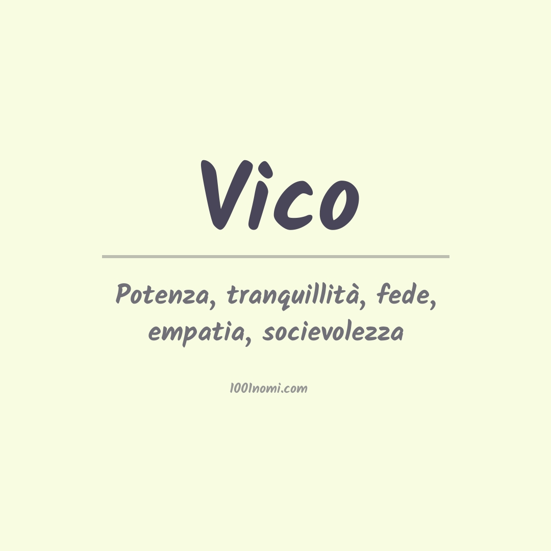 Significato del nome Vico Significato del nome Vico