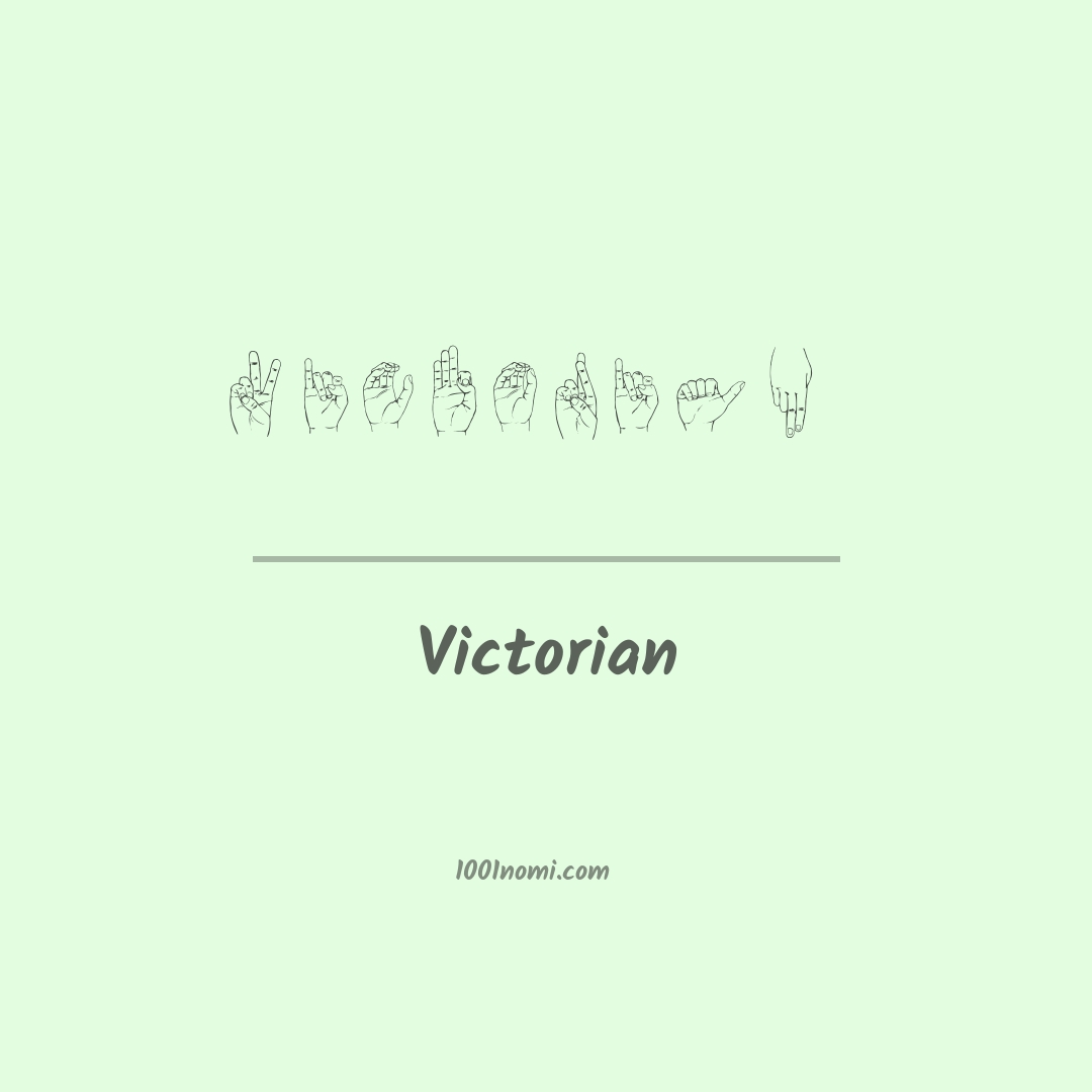 Victorian nella lingua dei segni