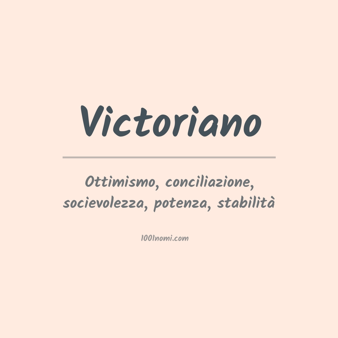 Significato del nome Victoriano