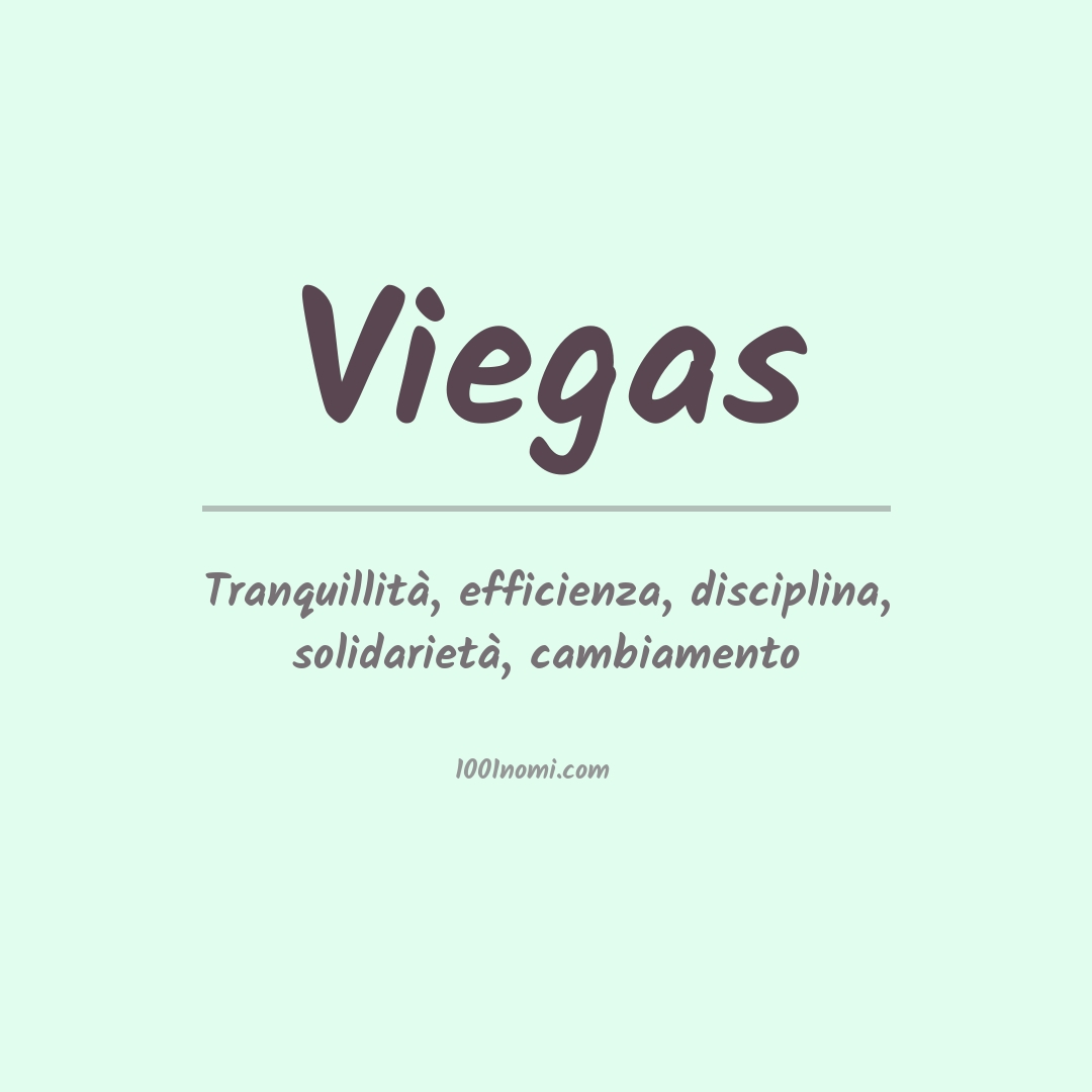 Significato del nome Viegas