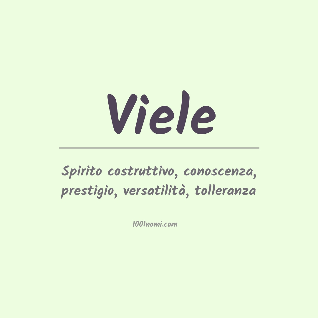 Significato del nome Viele