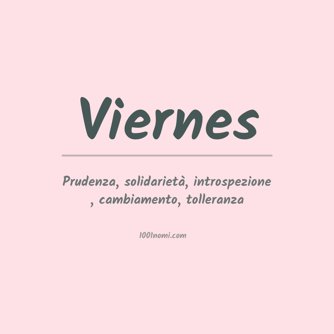 Significato del nome Viernes