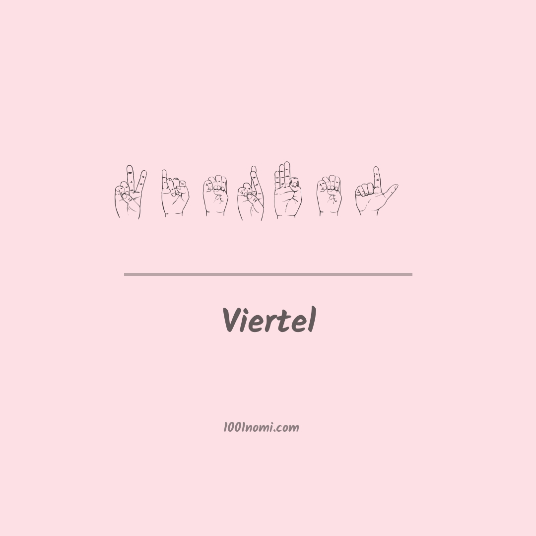 Viertel nella lingua dei segni