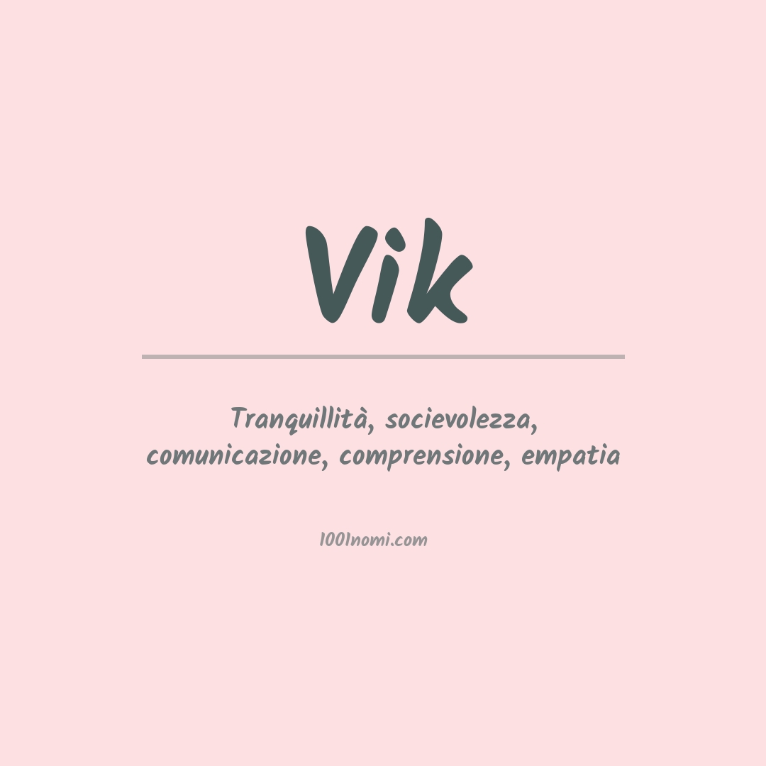 Significato del nome Vik