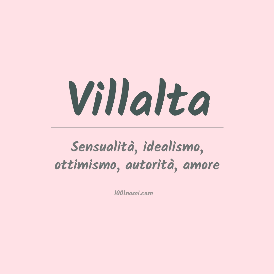 Significato del nome Villalta