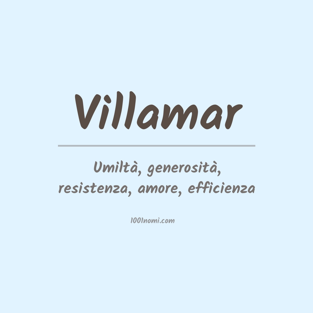 Significato del nome Villamar