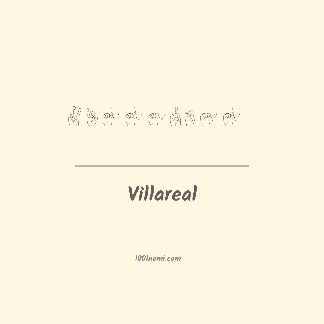 Villareal nella lingua dei segni