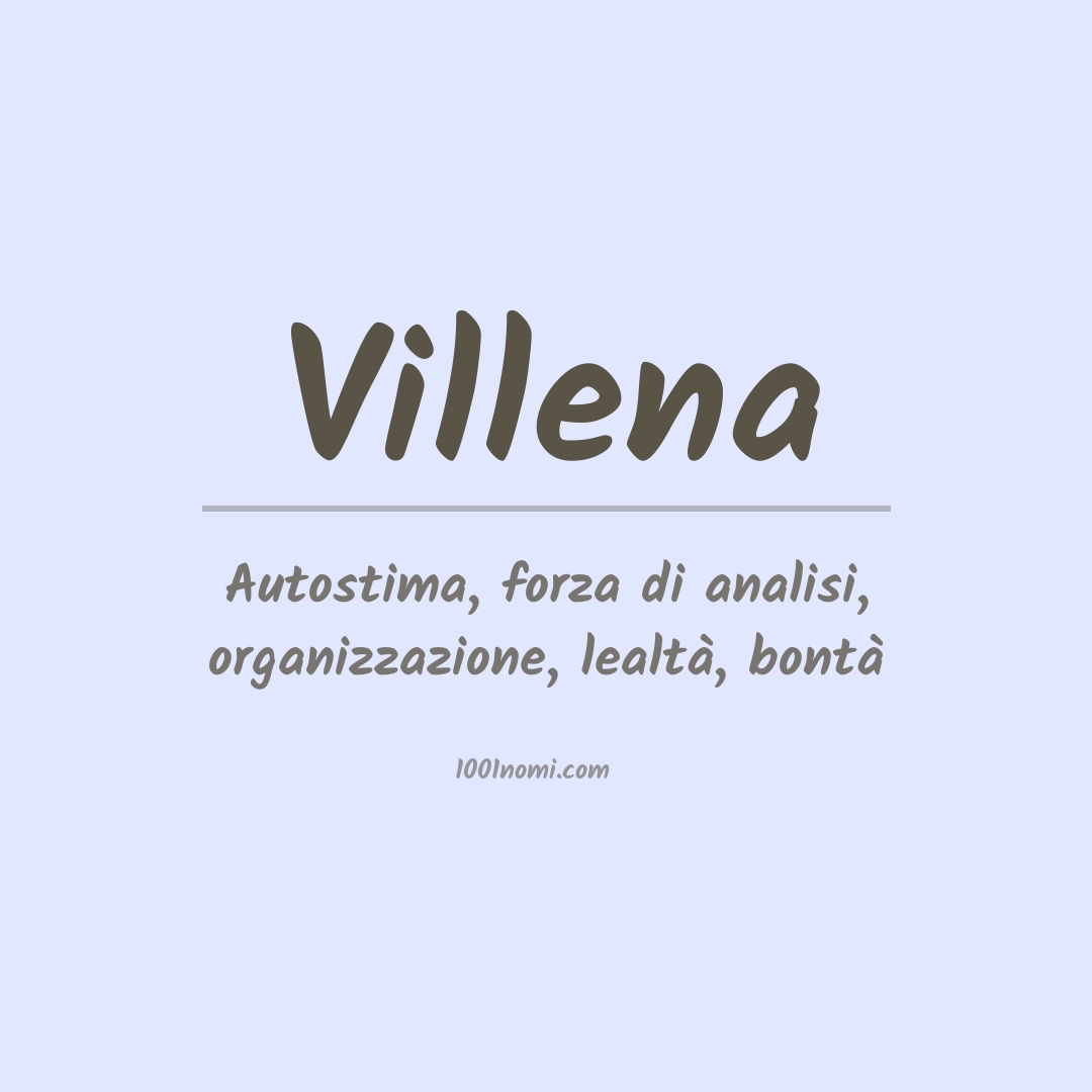 Significato del nome Villena