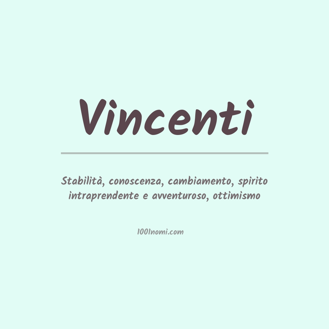 Significato del nome Vincenti