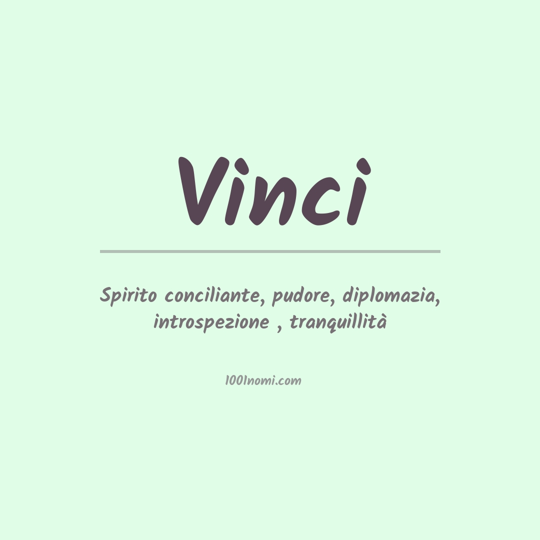 Significato del nome Vinci