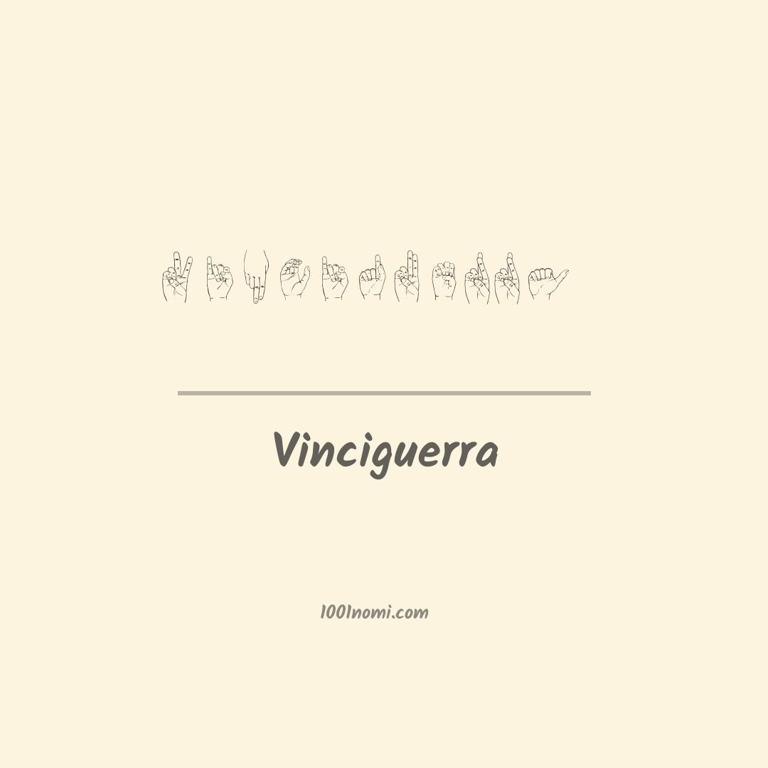 Vinciguerra nella lingua dei segni