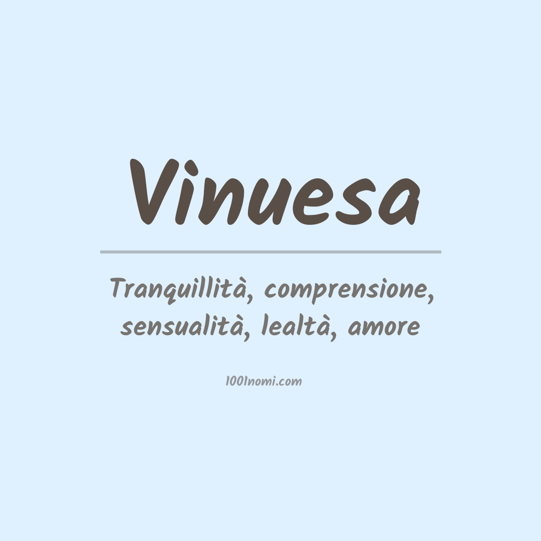 Significato del nome Vinuesa Significato del nome Vinuesa