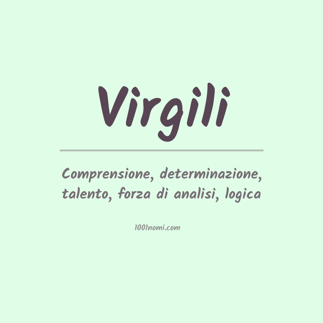 Significato del nome Virgili