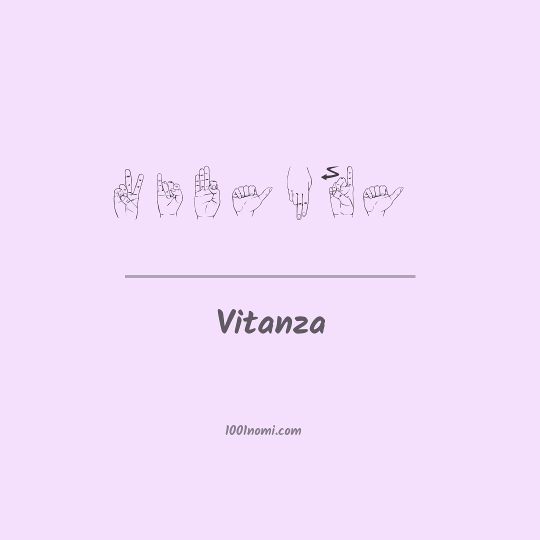 Vitanza nella lingua dei segni