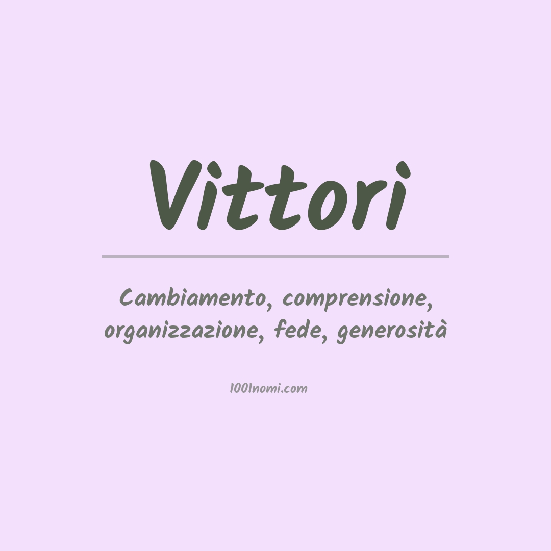 Significato del nome Vittori