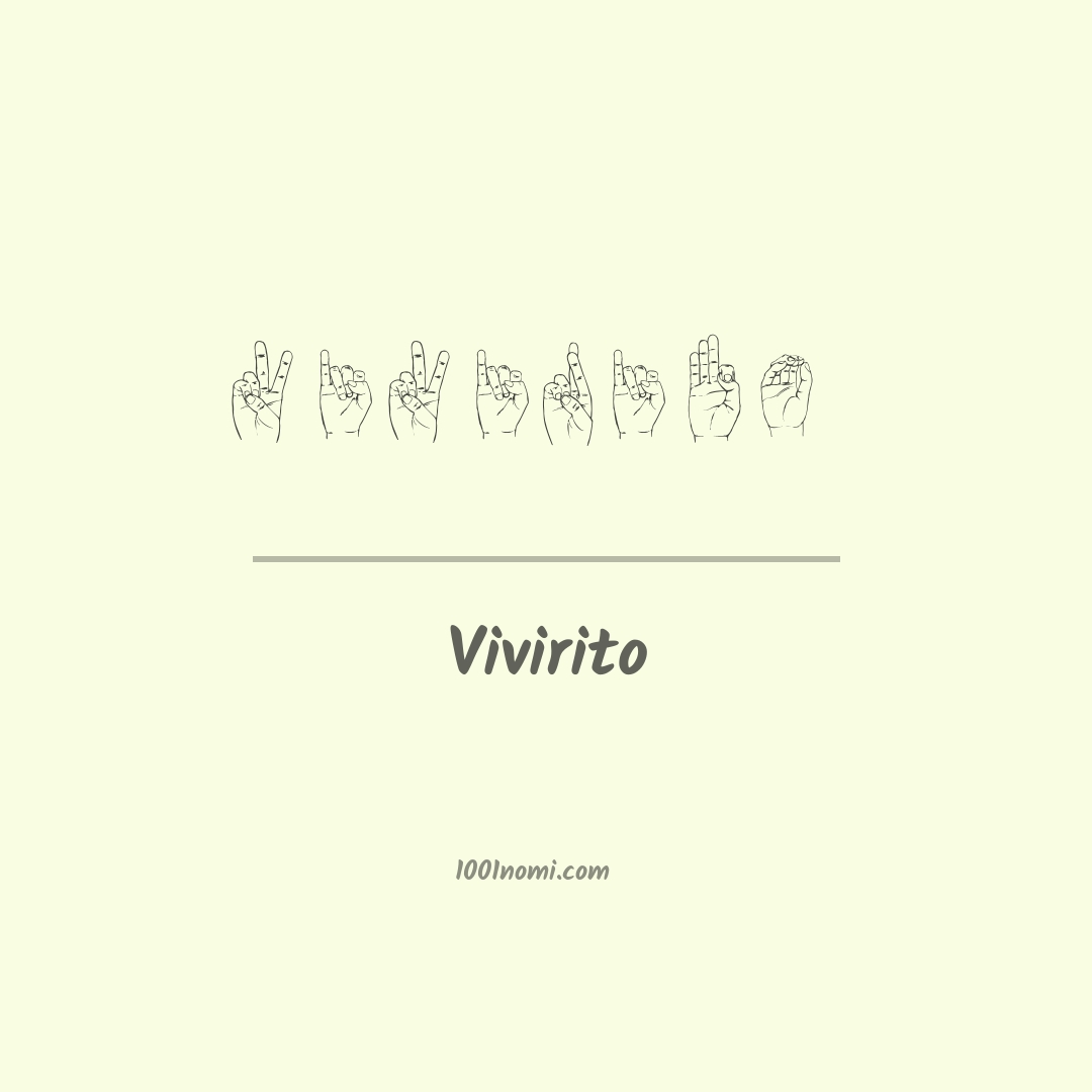Vivirito nella lingua dei segni Vivirito nella lingua dei segni
