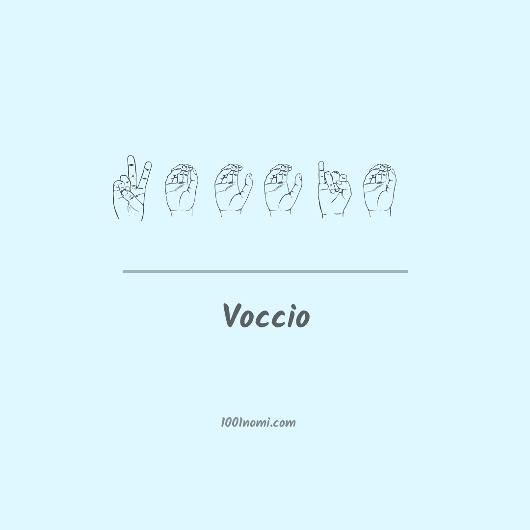 Voccio nella lingua dei segni