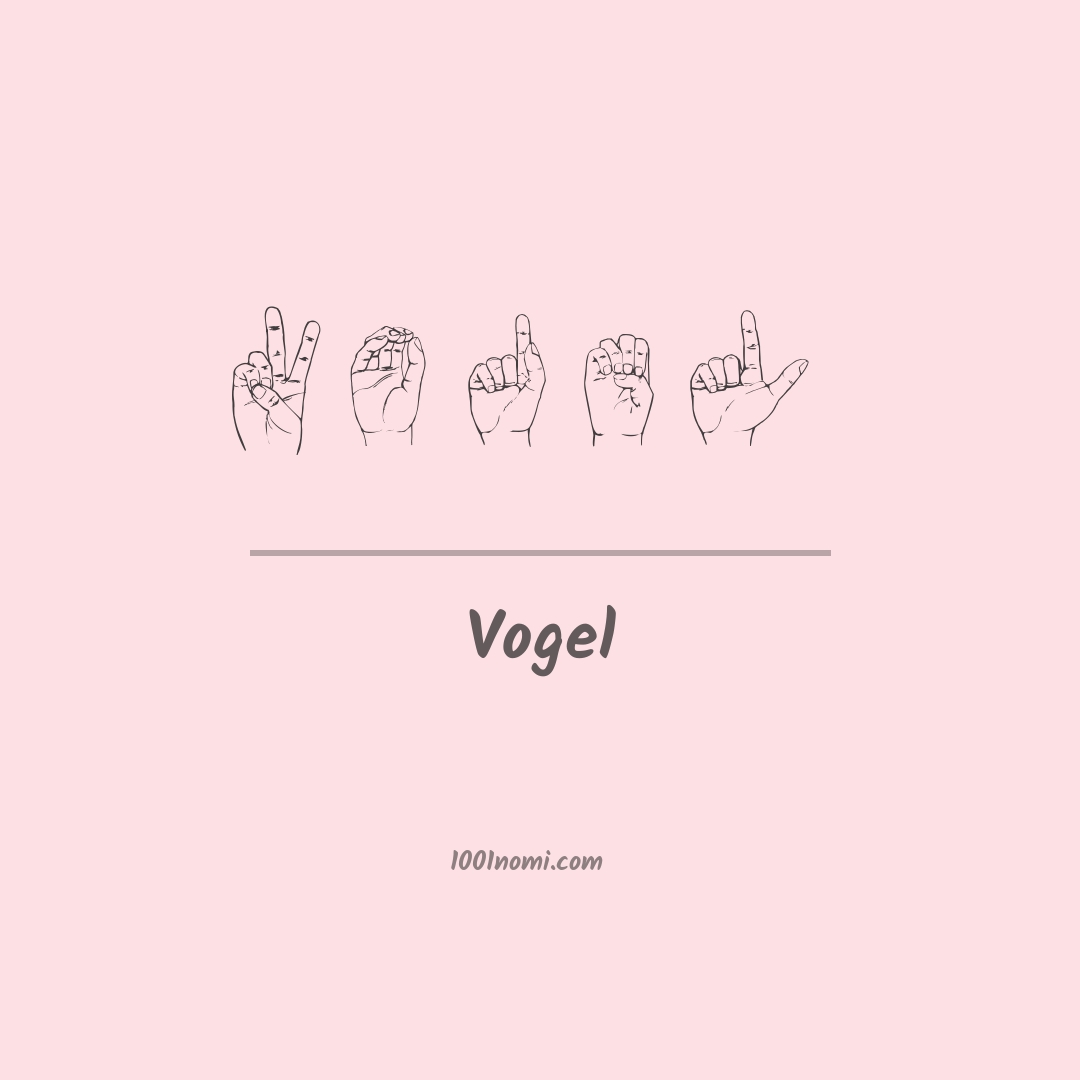 Vogel nella lingua dei segni