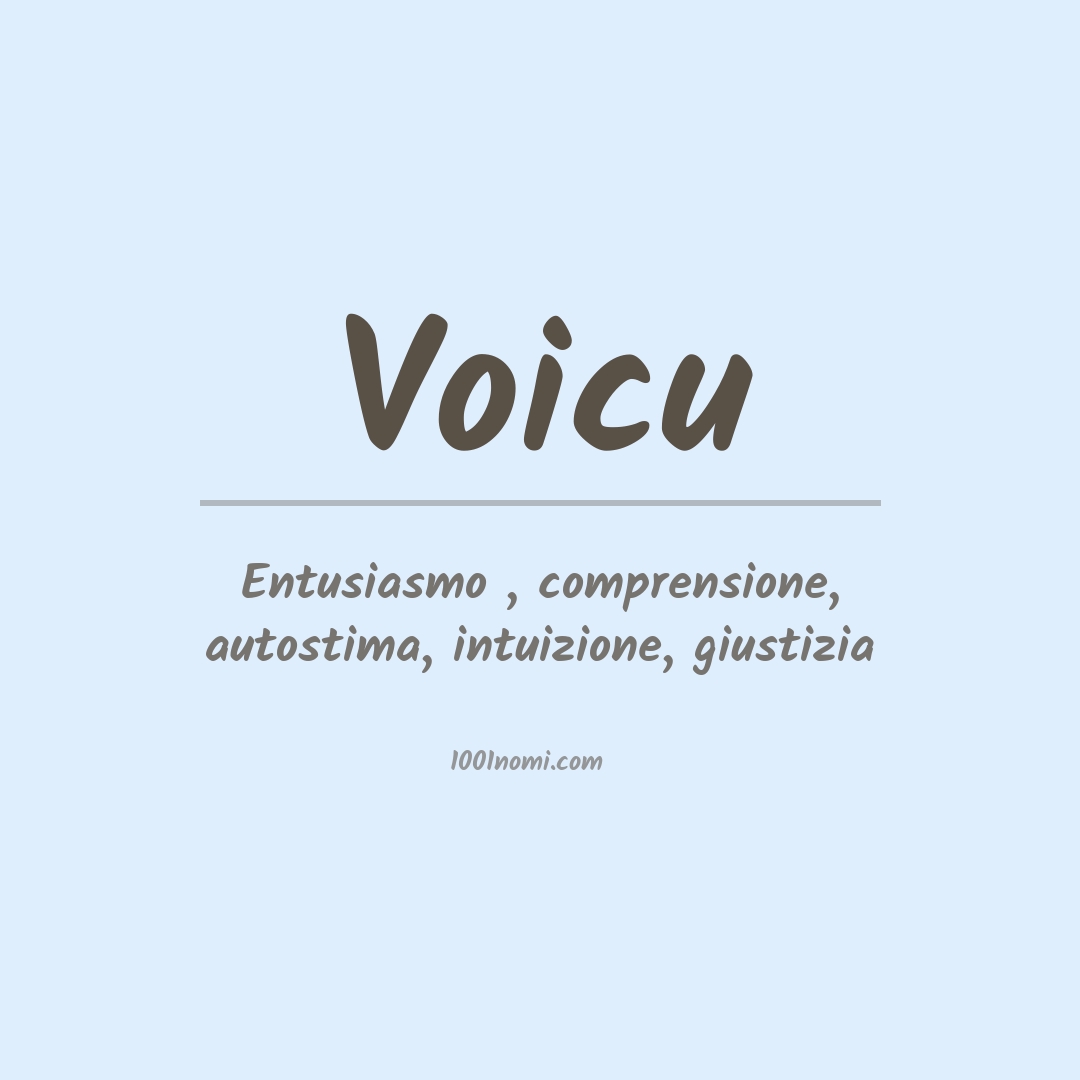 Significato del nome Voicu