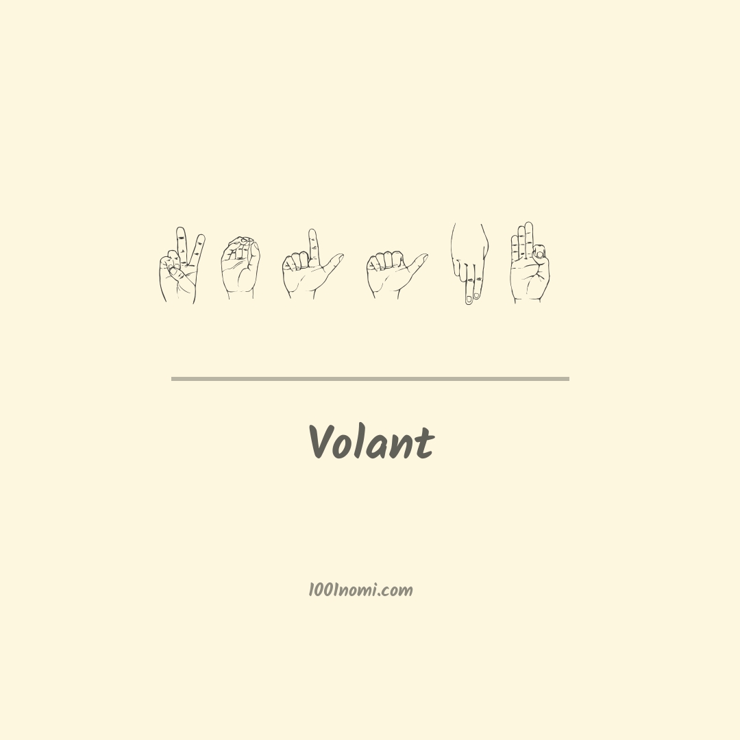 Volant nella lingua dei segni Volant nella lingua dei segni