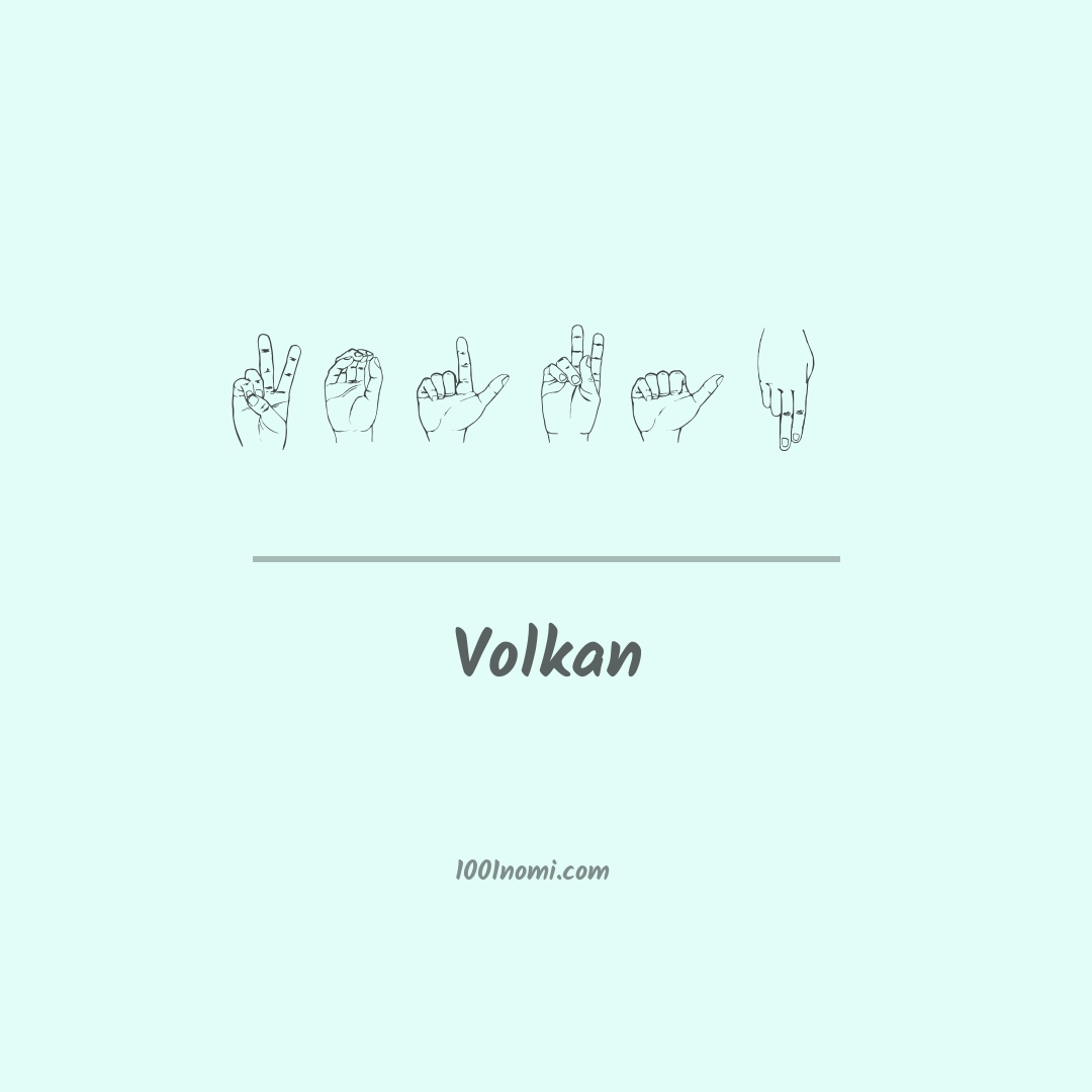 Volkan nella lingua dei segni Volkan nella lingua dei segni