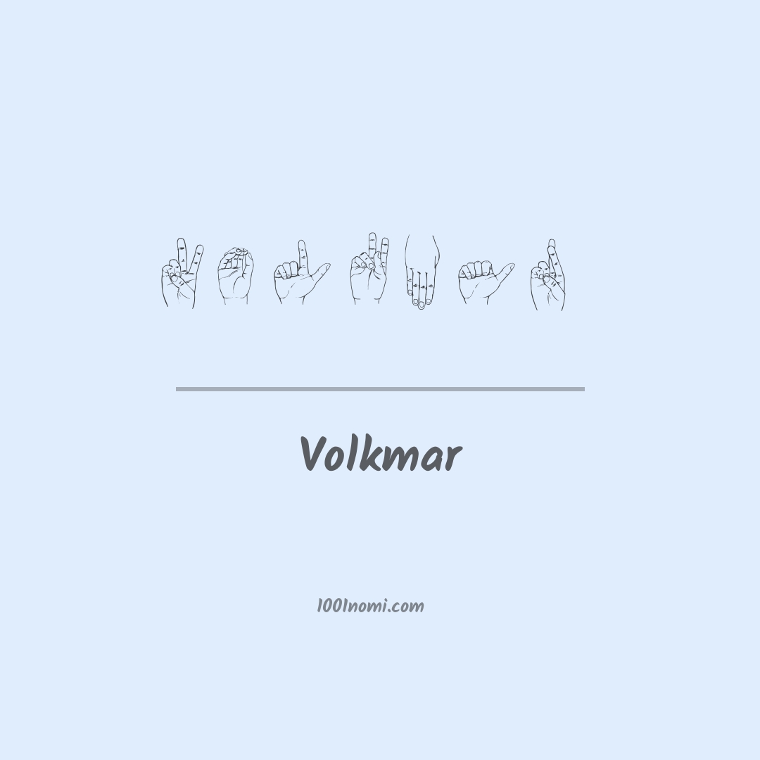 Volkmar nella lingua dei segni Volkmar nella lingua dei segni