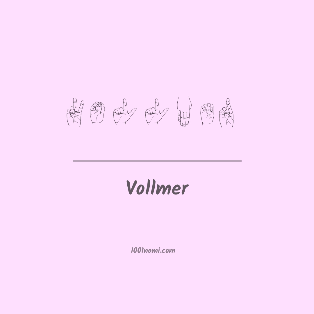 Vollmer nella lingua dei segni Vollmer nella lingua dei segni
