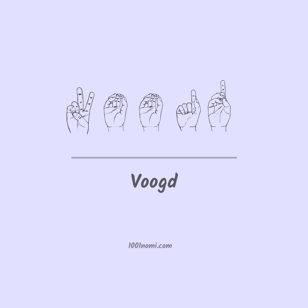 Voogd nella lingua dei segni Voogd nella lingua dei segni
