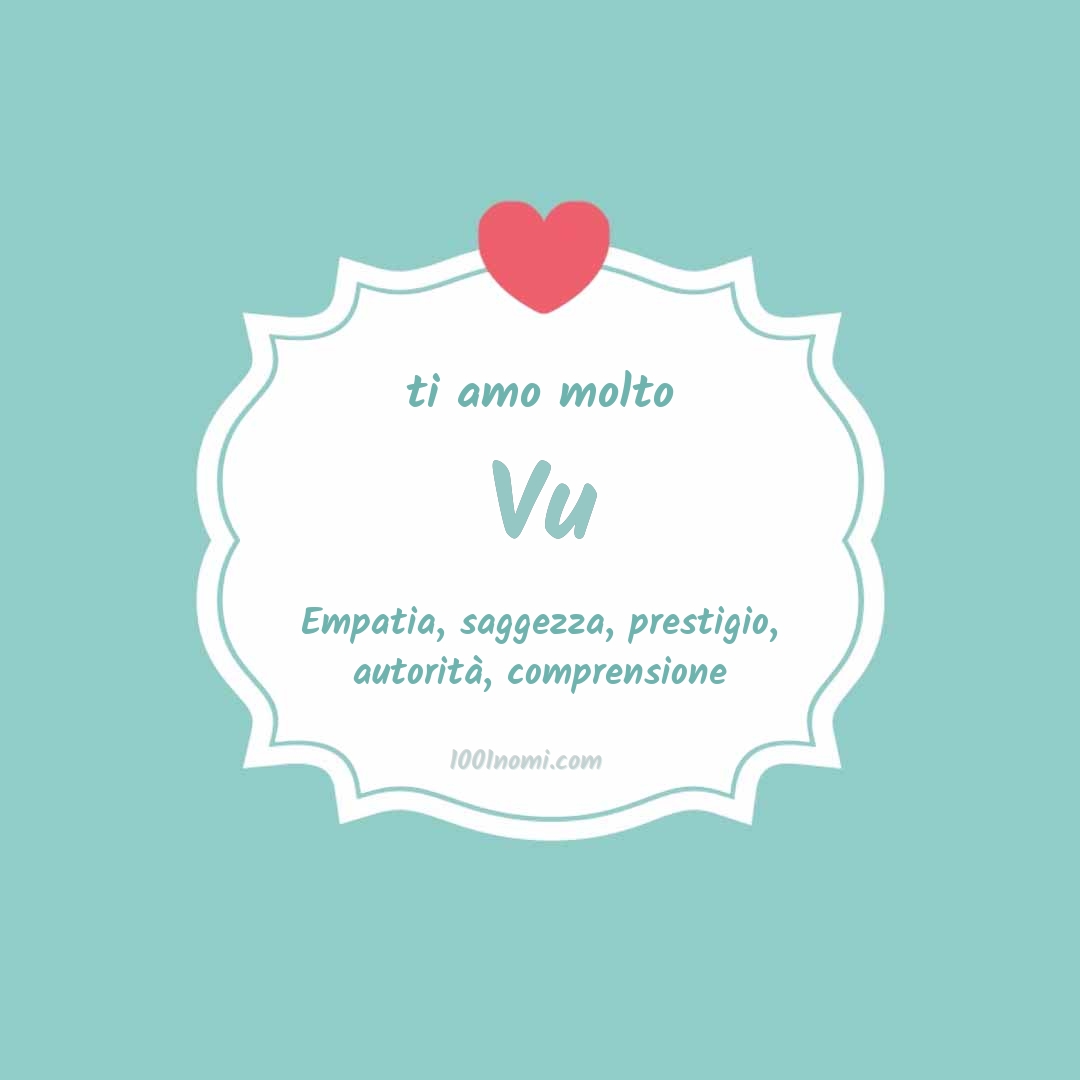 Ti amo molto Vu