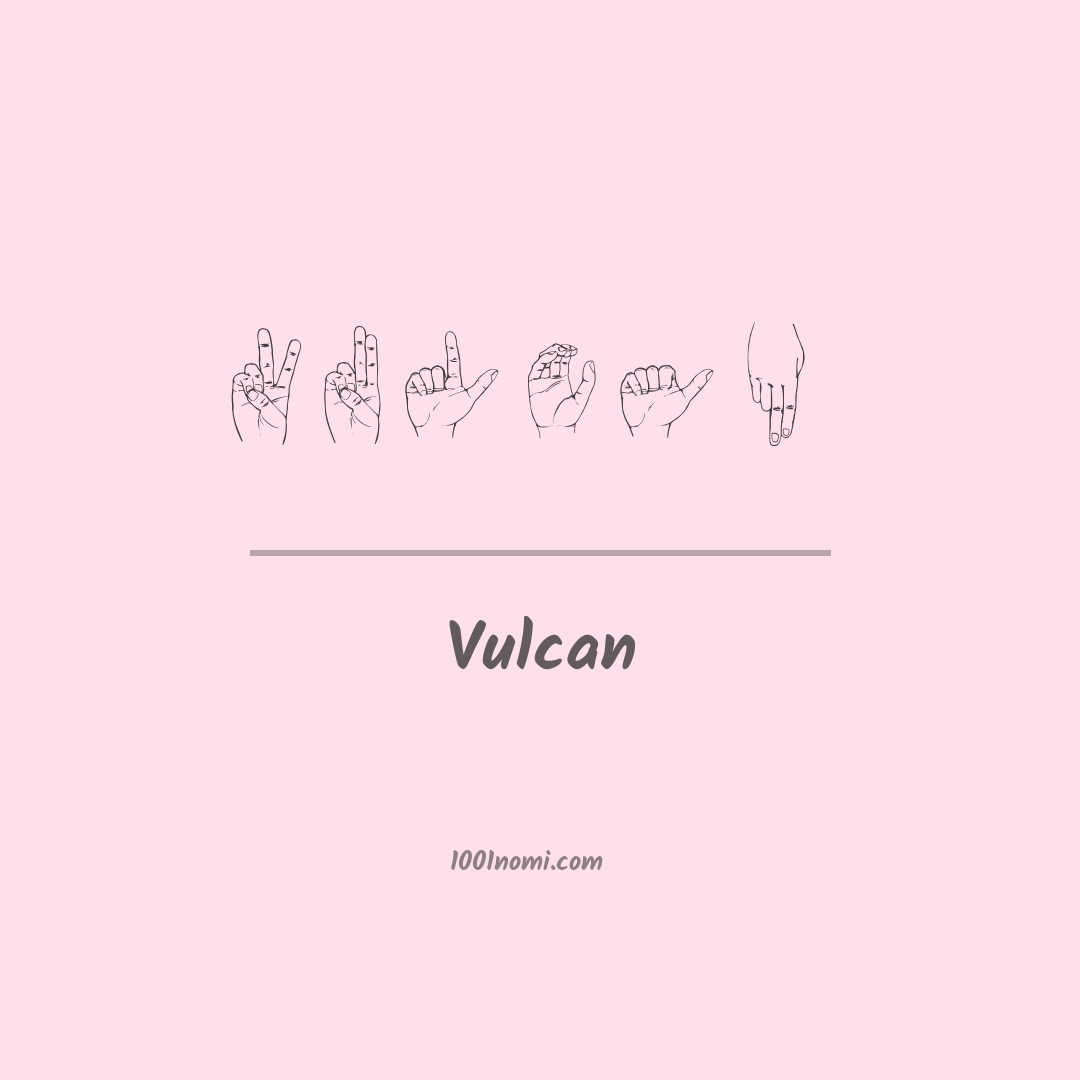 Vulcan nella lingua dei segni Vulcan nella lingua dei segni
