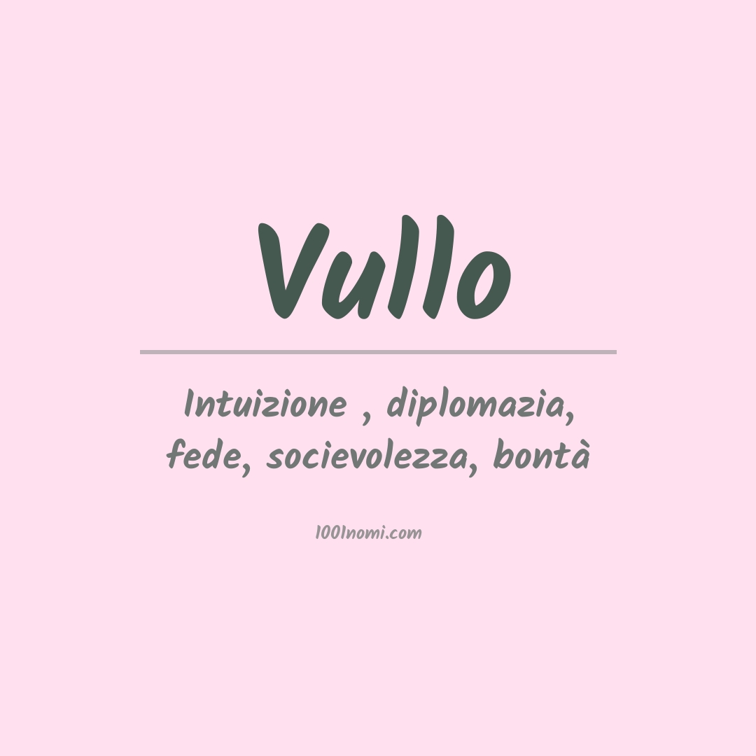 Significato del nome Vullo