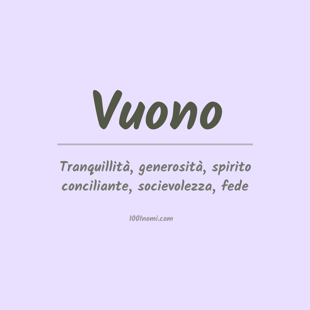 Significato del nome Vuono