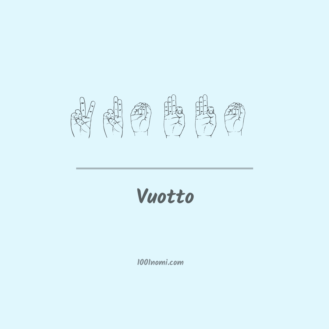 Vuotto nella lingua dei segni Vuotto nella lingua dei segni