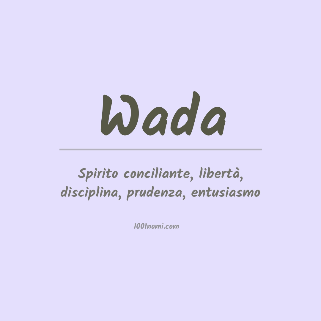 Significato del nome Wada