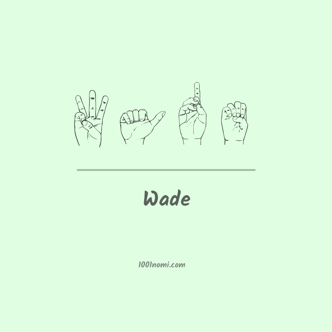 Wade nella lingua dei segni