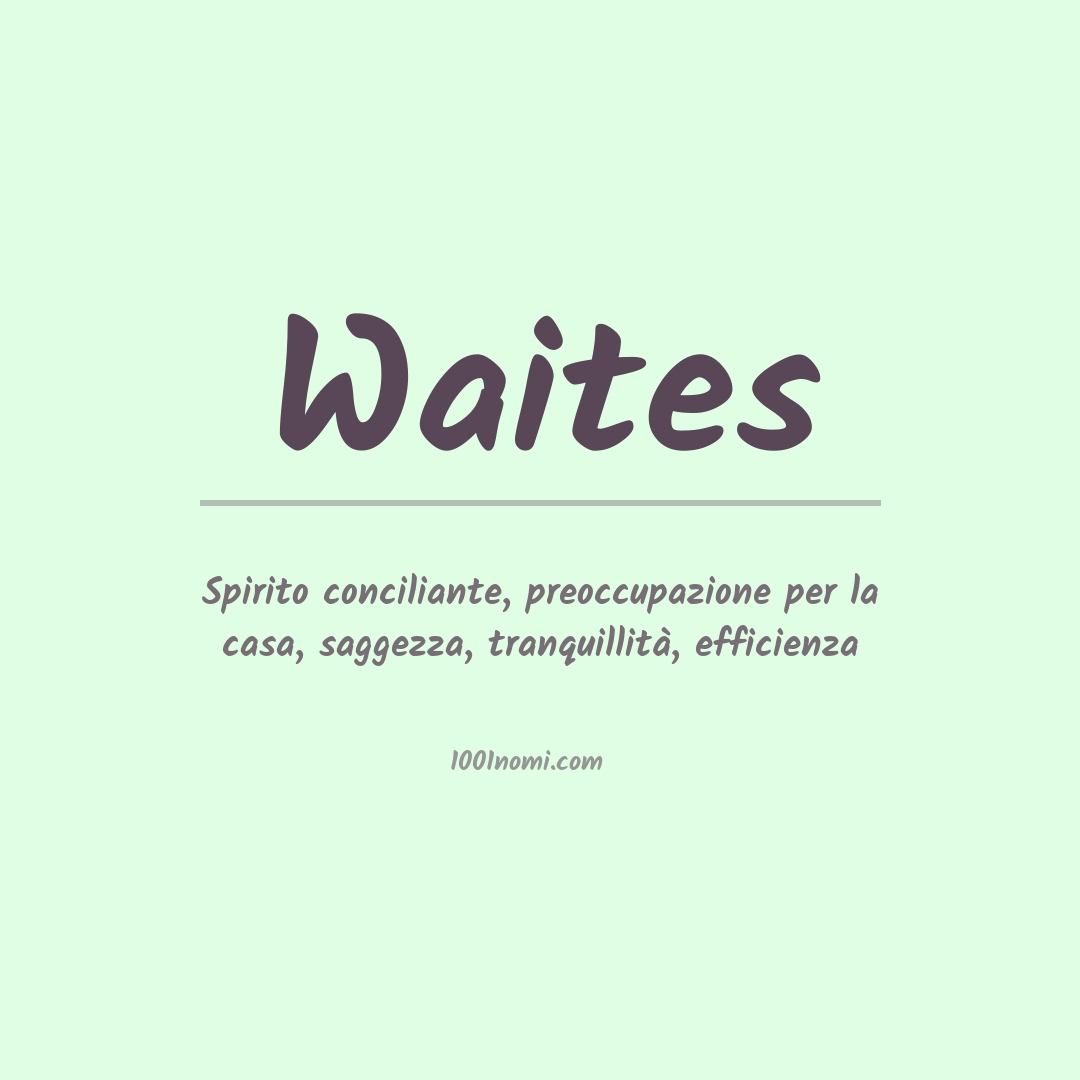 Significato del nome Waites